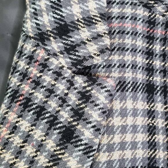 Talbots Blazer Women’s Size 14 Jacket Brown Houndstooth Gray Tweed Button - Picture 4 of 11